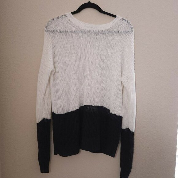 VINCE COLORBLOCK 100% LINEN WOMEN SWEATER SIZE S - Picture 3 of 9